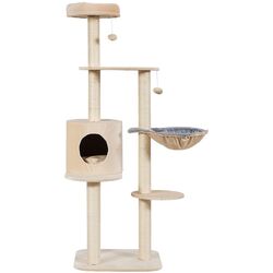 Ansamblu de joaca pentru pisici Costway PS7345BE (Beige) Thumb