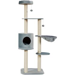 Ansamblu de joaca pentru pisici Costway PS7345SL (Grey/Beige) Thumb