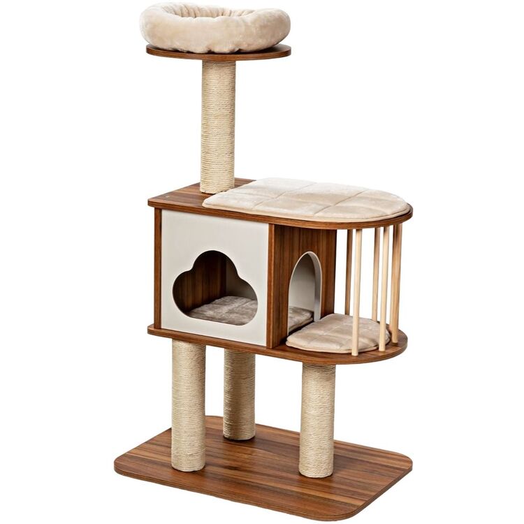 Игровой комплекс для кошек Costway PS7376BN (Beige/Wood) купить в ...