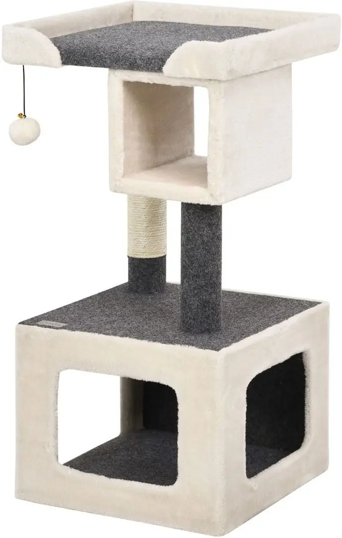 Игровой комплекс для кошек Costway PS7433WH (White/Gray)