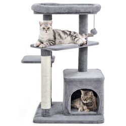 Ansamblu de joaca pentru pisici Costway PS7440GR (Grey) Thumb