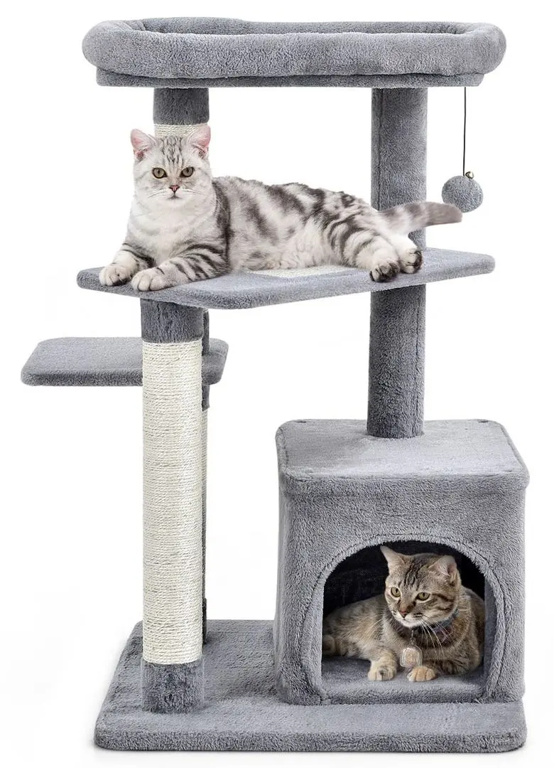 Ansamblu de joaca pentru pisici Costway PS7440GR (Grey)