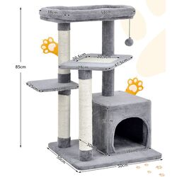 Ansamblu de joaca pentru pisici Costway PS7440GR (Grey) Thumb