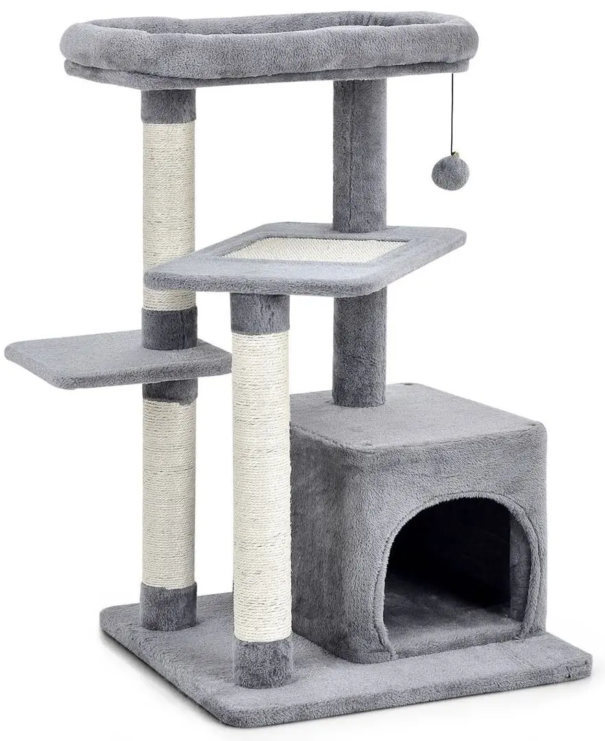 Ansamblu de joaca pentru pisici Costway PS7440GR (Grey)