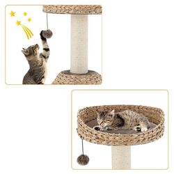 Ansamblu de joaca pentru pisici Costway PS7474CF (Brown/Beige) Thumb