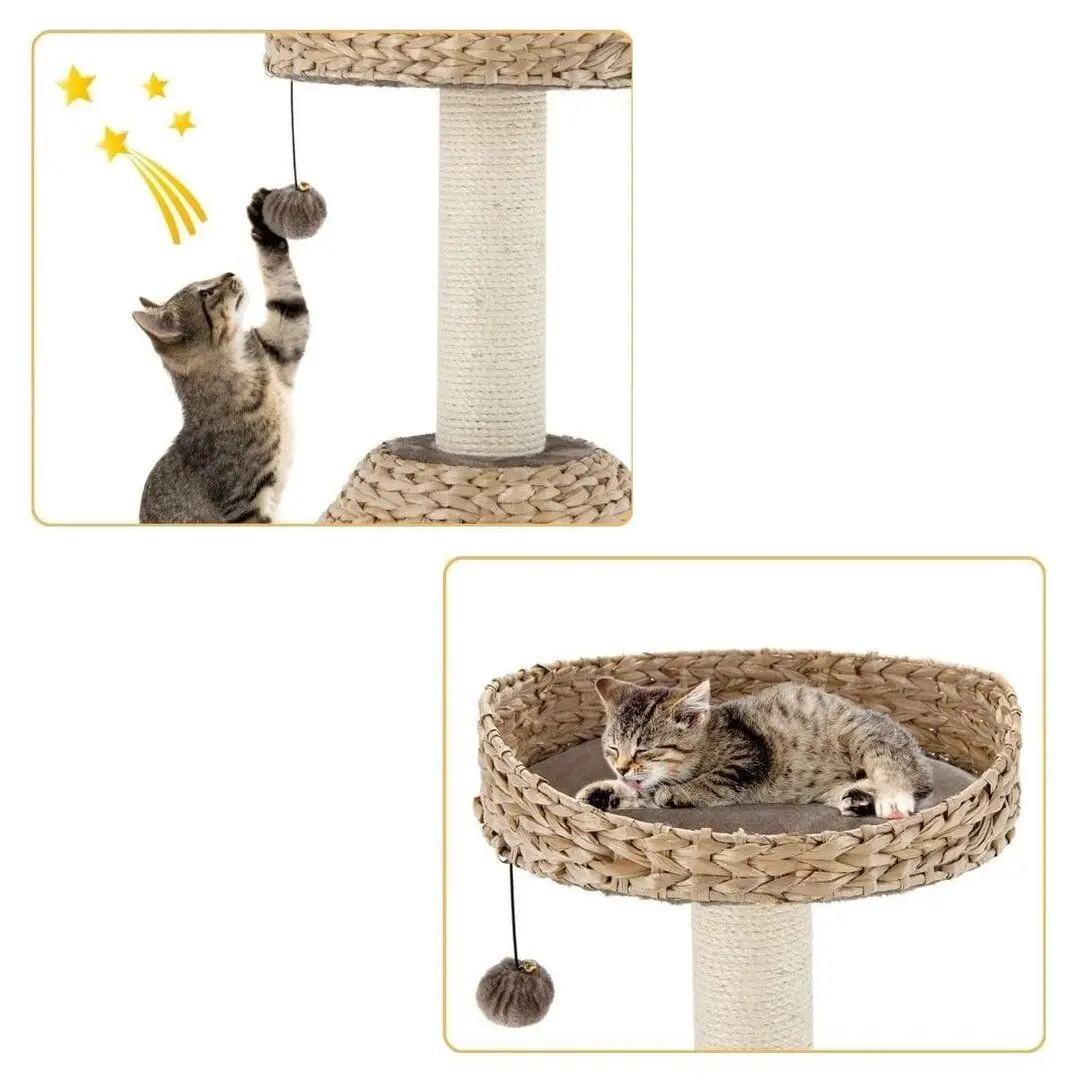 Ansamblu de joaca pentru pisici Costway PS7474CF (Brown/Beige)