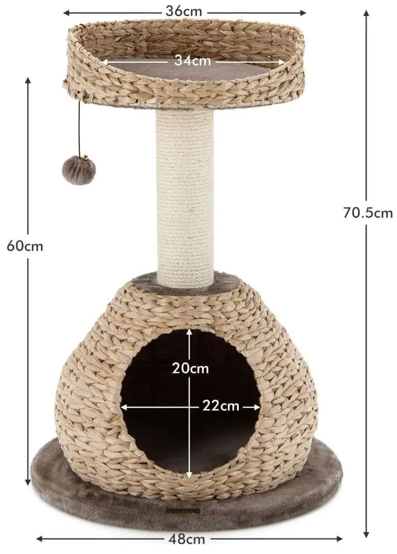 Ansamblu de joaca pentru pisici Costway PS7474CF (Brown/Beige)