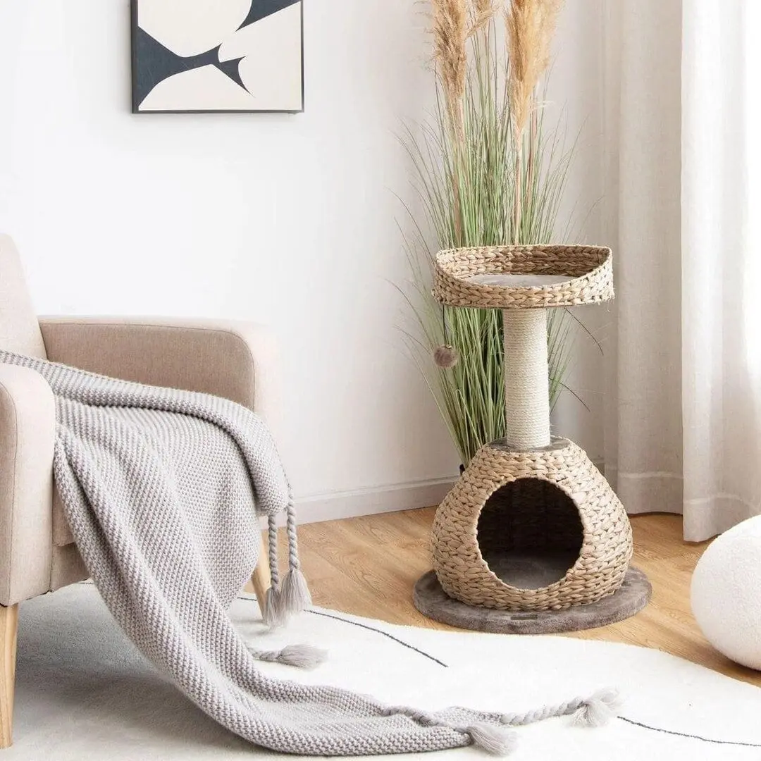 Ansamblu de joaca pentru pisici Costway PS7474CF (Brown/Beige)