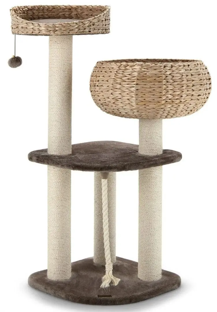 Ansamblu de joaca pentru pisici Costway PS7475CF (Brown/Beige)