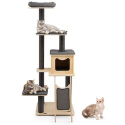 Ansamblu de joaca pentru pisici Costway PS7477GR (Grey) Thumb