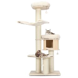 Ansamblu de joaca pentru pisici Costway PS7478NA (Natural) Thumb