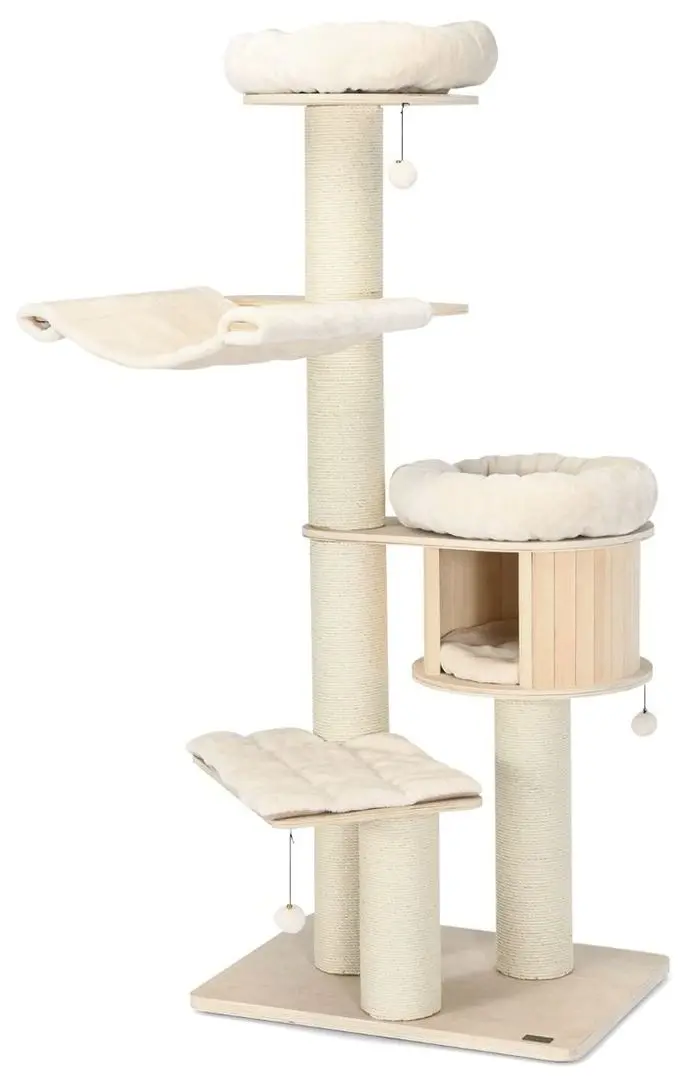 Ansamblu de joaca pentru pisici Costway PS7478NA (Natural)