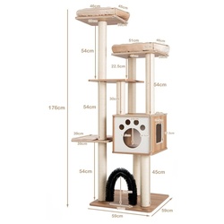 Ansamblu de joaca pentru pisici Costway PS7482BE (Beige) Thumb