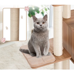 Ansamblu de joaca pentru pisici Costway PS7482BE (Beige) Thumb