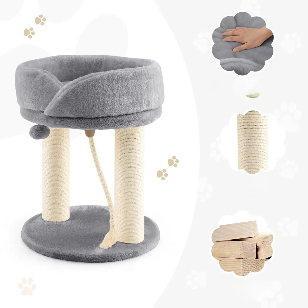 Ansamblu de joaca pentru pisici Costway PV10025GR (Grey)