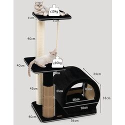 Игровой комплекс для кошек Costway PV10031BK (Black) Thumb