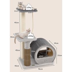 Игровой комплекс для кошек Costway PV10031GR (Grey) Thumb