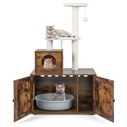 Ansamblu de joaca pentru pisici Costway PV10055CF (Rustic Brown) Thumb