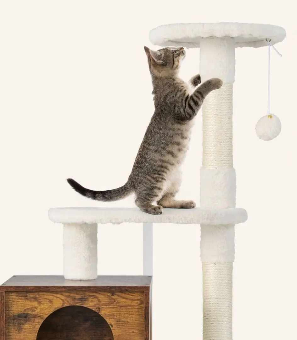 Ansamblu de joaca pentru pisici Costway PV10055CF (Rustic Brown)