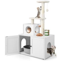 Ansamblu de joaca pentru pisici Costway PV10055WH (White) Thumb