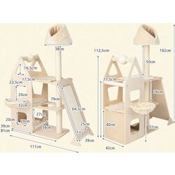 Игровой комплекс для кошек Costway PV10056NA (Wood) Thumb