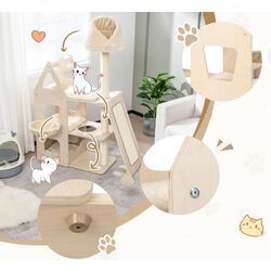 Игровой комплекс для кошек Costway PV10056NA (Wood) Thumb