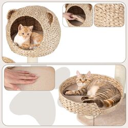 Ansamblu de joaca pentru pisici Costway PV10069NA (Beige) Thumb