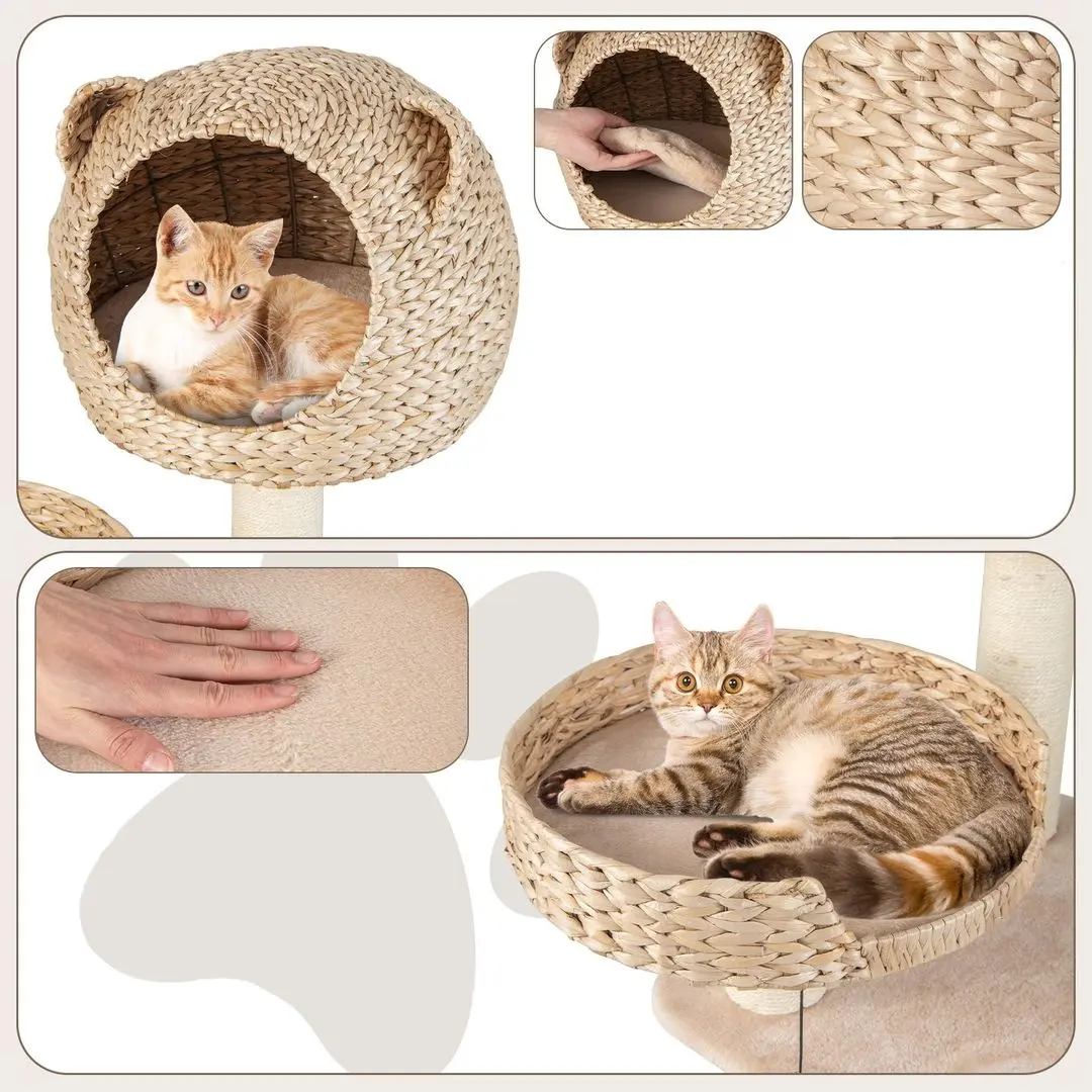 Ansamblu de joaca pentru pisici Costway PV10069NA (Beige)