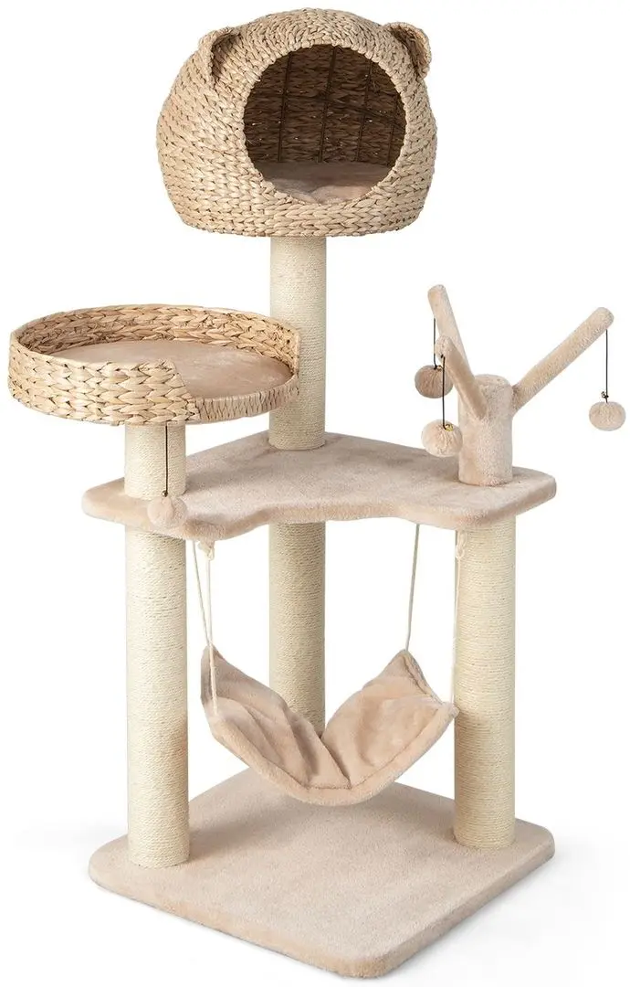 Ansamblu de joaca pentru pisici Costway PV10069NA (Beige)