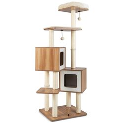 Игровой комплекс для кошек Costway PV10071BN (Beige/Brown)