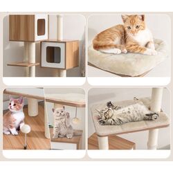 Игровой комплекс для кошек Costway PV10071BN (Beige/Brown) Thumb