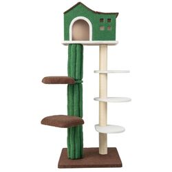 Ansamblu de joaca pentru pisici Costway PV10083GN (Green)