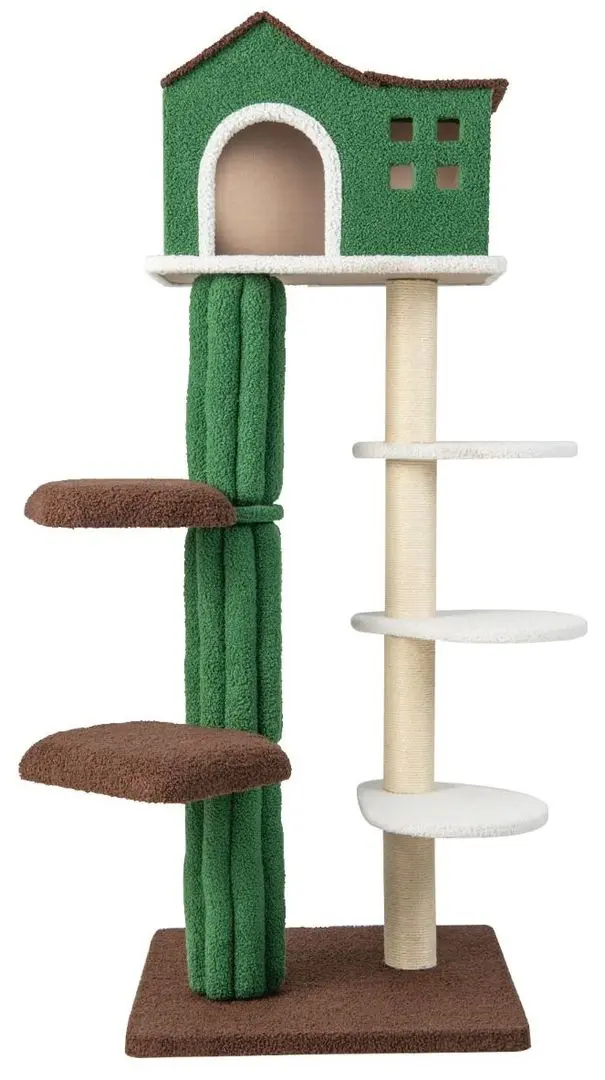 Ansamblu de joaca pentru pisici Costway PV10083GN (Green)