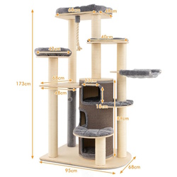 Игровой комплекс для кошек Costway PV10091GR (Grey) Thumb