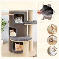 Игровой комплекс для кошек Costway PV10091GR (Grey) Thumb