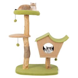 Ansamblu de joaca pentru pisici Costway PV10099GN (Green) Thumb