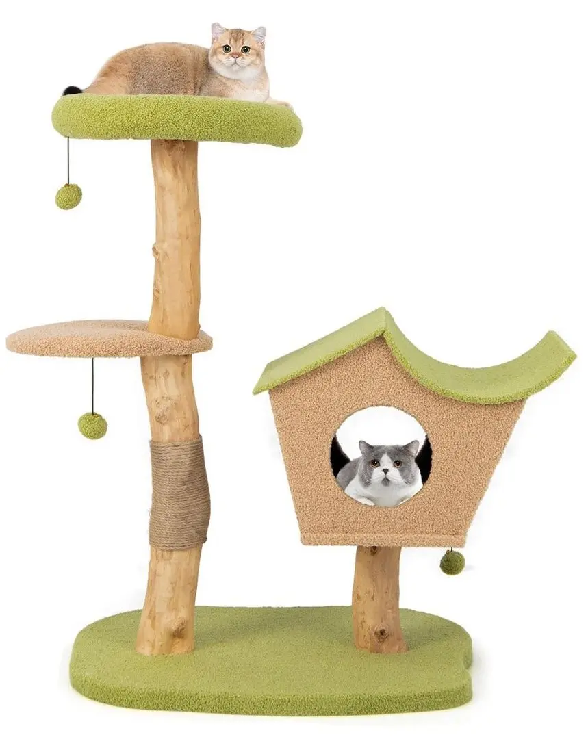 Ansamblu de joaca pentru pisici Costway PV10099GN (Green)