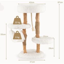 Ansamblu de joaca pentru pisici Costway PV10100WH (White) Thumb