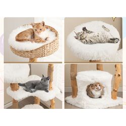 Ansamblu de joaca pentru pisici Costway PV10101WH (White) Thumb