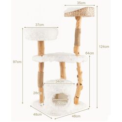 Ansamblu de joaca pentru pisici Costway PV10101WH (White) Thumb