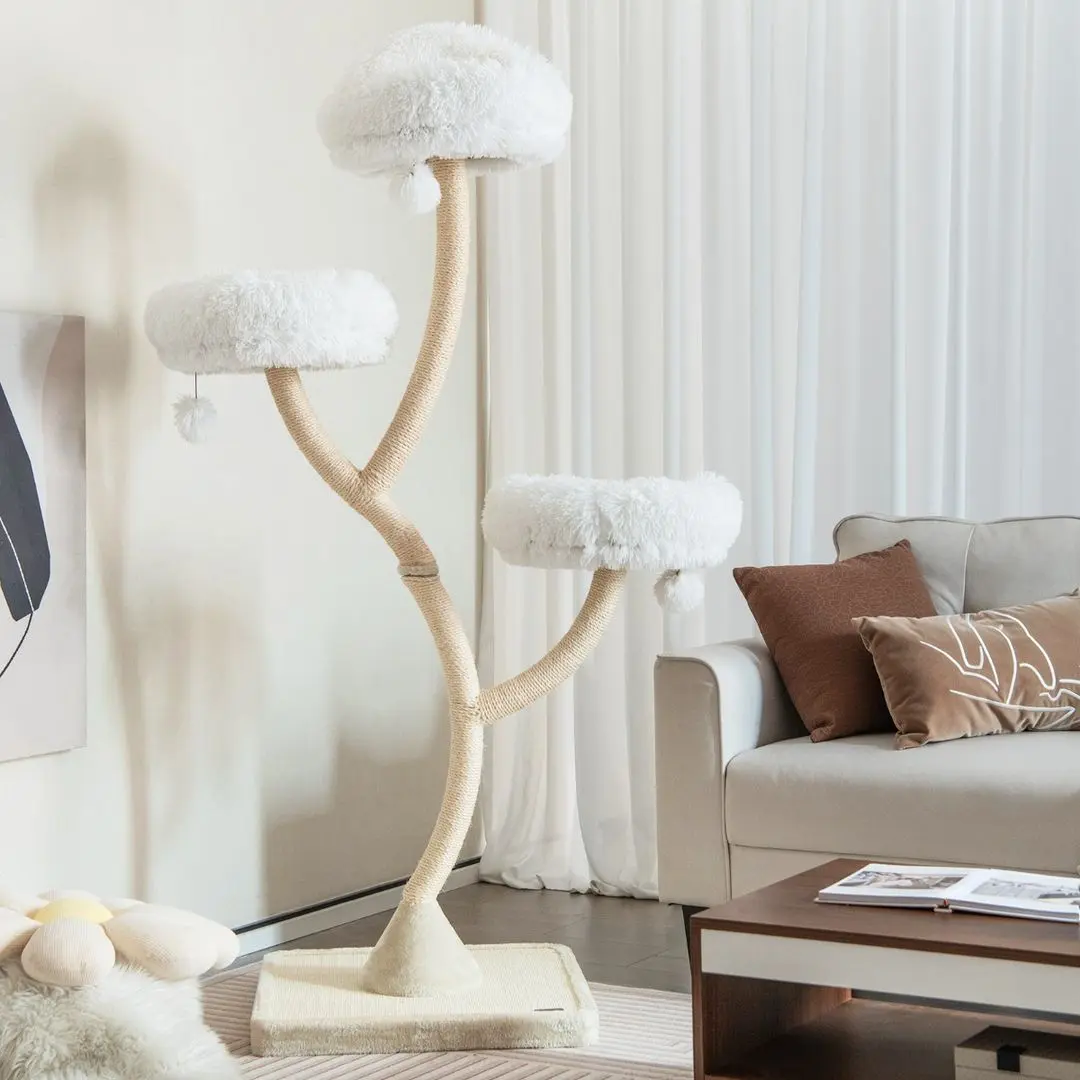 Игровой комплекс для кошек Costway PV10102BE (Beige/White)