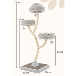 Ansamblu de joaca pentru pisici Costway PV10102GR (Grey) Thumb