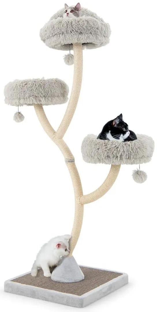 Ansamblu de joaca pentru pisici Costway PV10102GR (Grey)