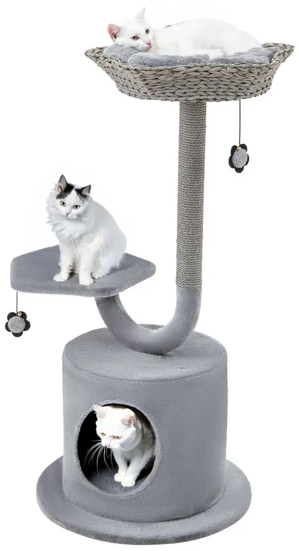 Ansamblu de joaca pentru pisici Costway PV10104GR (Grey)