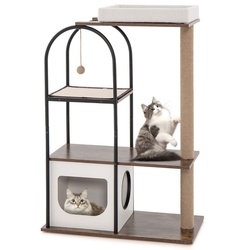 Ansamblu de joaca pentru pisici Costway PV10109WH (White) Thumb