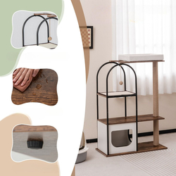 Ansamblu de joaca pentru pisici Costway PV10109WH (White) Thumb