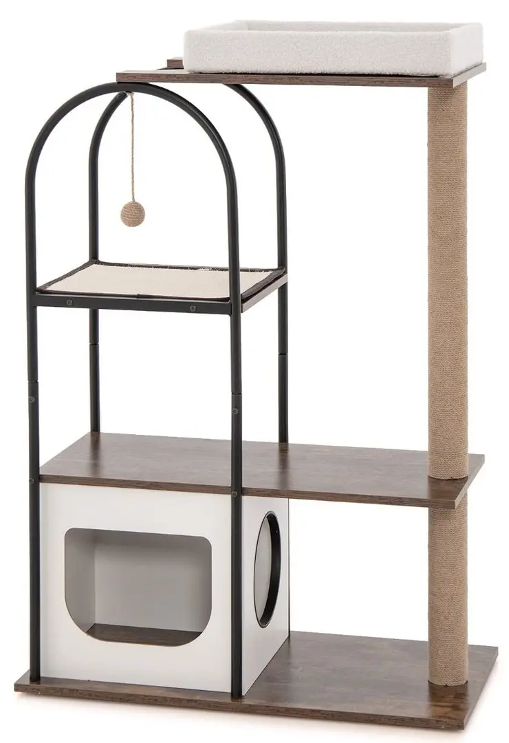 Ansamblu de joaca pentru pisici Costway PV10109WH (White)