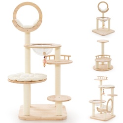 Ansamblu de joaca pentru pisici Costway PV10111 (Beige) Thumb