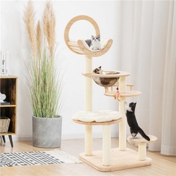 Ansamblu de joaca pentru pisici Costway PV10111 (Beige) Thumb