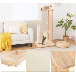 Ansamblu de joaca pentru pisici Costway PV10113 (Beige) Thumb